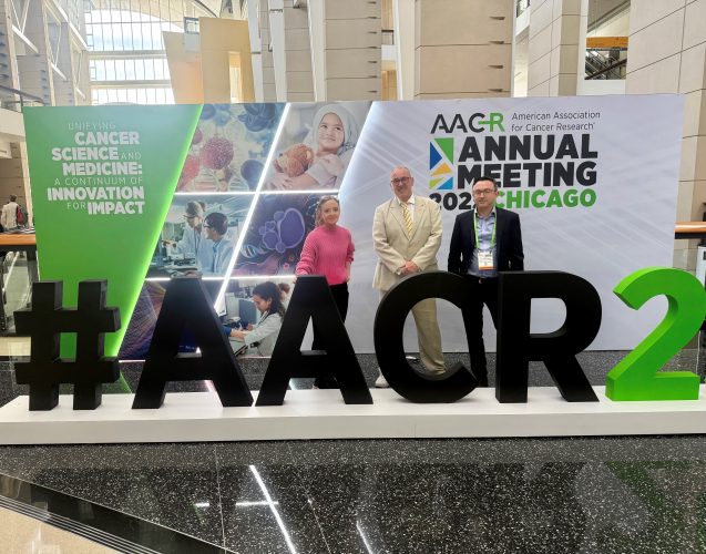The Drug Target Review team at AACR 2025 in Chicago.
