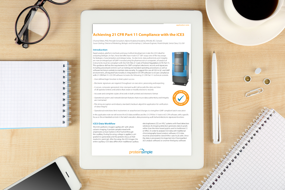 Achieving 21 CFR Part 11 Compliance with the iCE3