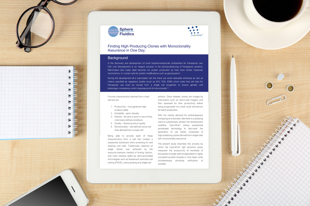 Application note: Rapidly isolate high-producing clones