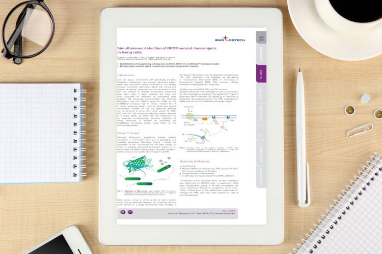 Application note: Simultaneous detection of GPCR second messengers in living cells