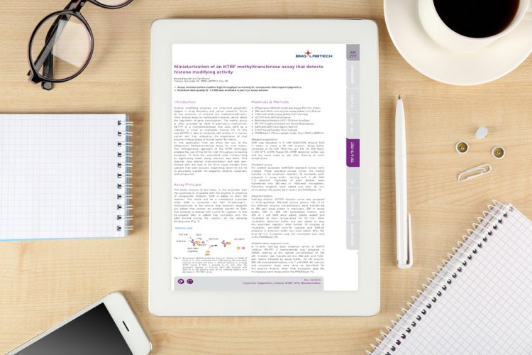 BMG Miniaturisation of an HTRF methyltransferase assay that detects histone modifying activity