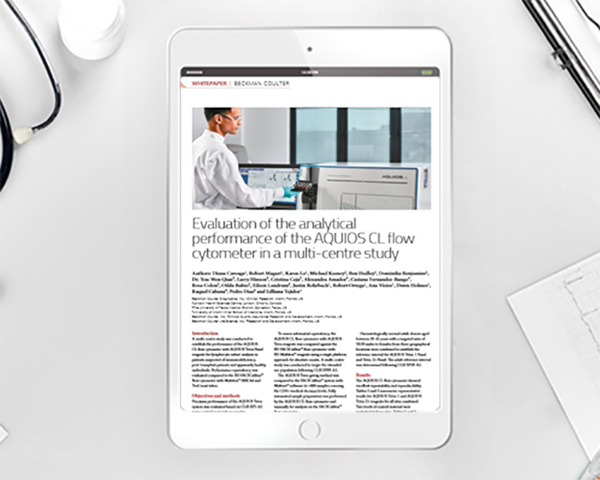 Evaluation of the analytical performance of the AQUIOS CL flow cytometer in a multi‑centre study