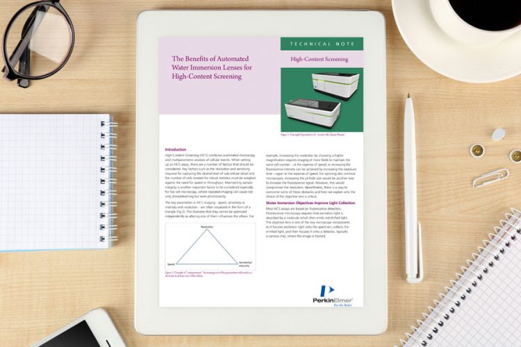 Tech note: Benefits of water immersion lenses for HCS