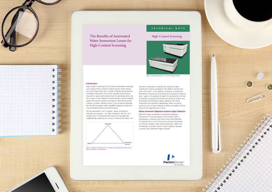 Tech note: Benefits of water immersion lenses for HCS