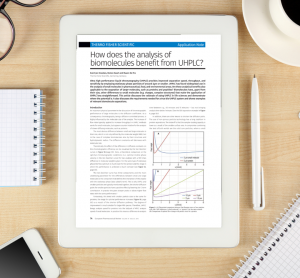 How does the analysis of biomolecules benefit from UHPLC?