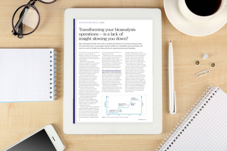 Transforming your bioanalysis operations – is a lack of insight slowing you down?