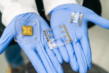 Texas A&M single-cell electrorotation microfluidic device (IMAGE)