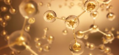 Abstract Structure Background Gold Molecule Or Atom,3d rendering