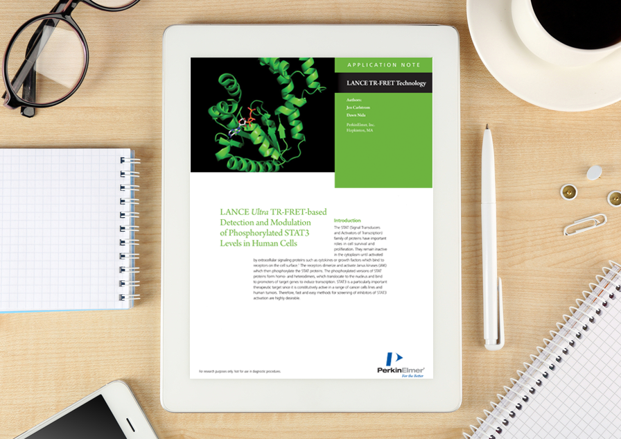 Application note: LANCE Ultra TR-FRET –based detection and modulation of Phosphorylated STAT3 levels in human cells