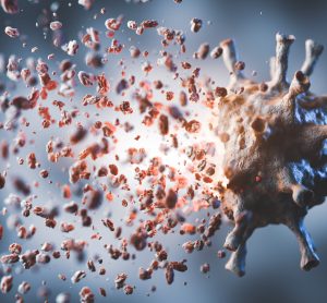coronavirus particle disintegrating