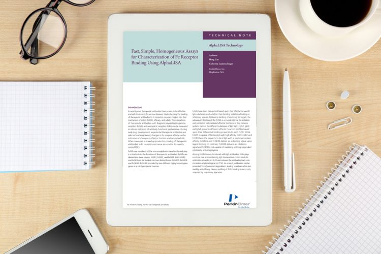 Tech Note: Fast, Simple, Homogeneous Assays for Characterization of Fc Receptor Binding Using AlphaLISA