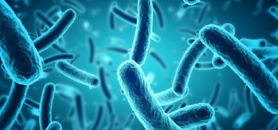 close up of 3d microscopic blue bacteria