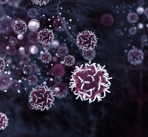 3D illustration of cancer cells