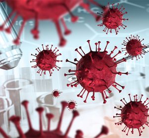 Coronavirus COVID-19 medical test vaccine research and development concept. Scientist in laboratory study and analyze scientific sample of Coronavirus antibody to produce drug treatment for COVID-19.