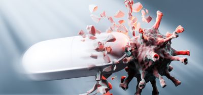 Effective drug, medicine against coronavirus COVID-19. Treatment research, hope for the future. 3D render
