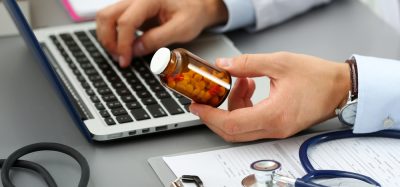 Drug database on laptop