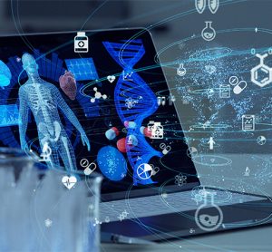 Medical technology concept. Remote medicine. Electronic medical record.