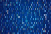 Genome map/genomic studies illustration on blue background