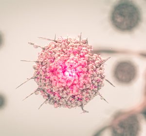 Cancer Cell Oncology concept Immunotherapy Treatment with gene editing T-Cells 3d rendering
