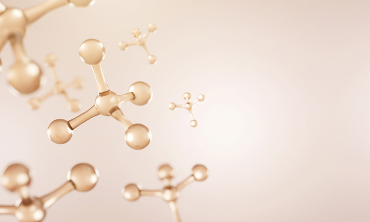 molecule background, 3d rendering.