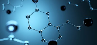 3d illustration. Model of serotonin molecule