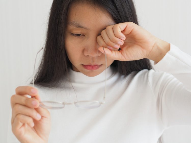 Woman with diabetes-related retinopathy