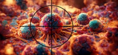 A 3D illustration depicting Cancer Cells in the crosshairs, related to cancer treatment.