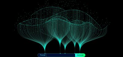 Illustration of abstract stream information with line and dot. Big data, technology, AI, data transfer, data flow, generative ai, large language model background