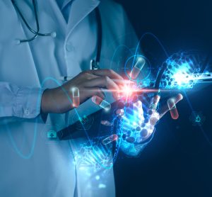 Futuristic concept of artificial intelligence in healthcare