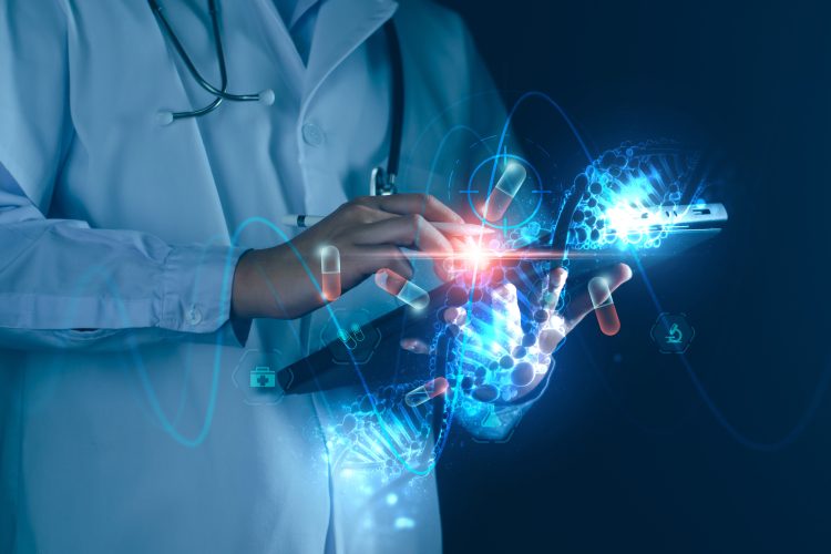 Futuristic concept of artificial intelligence in healthcare