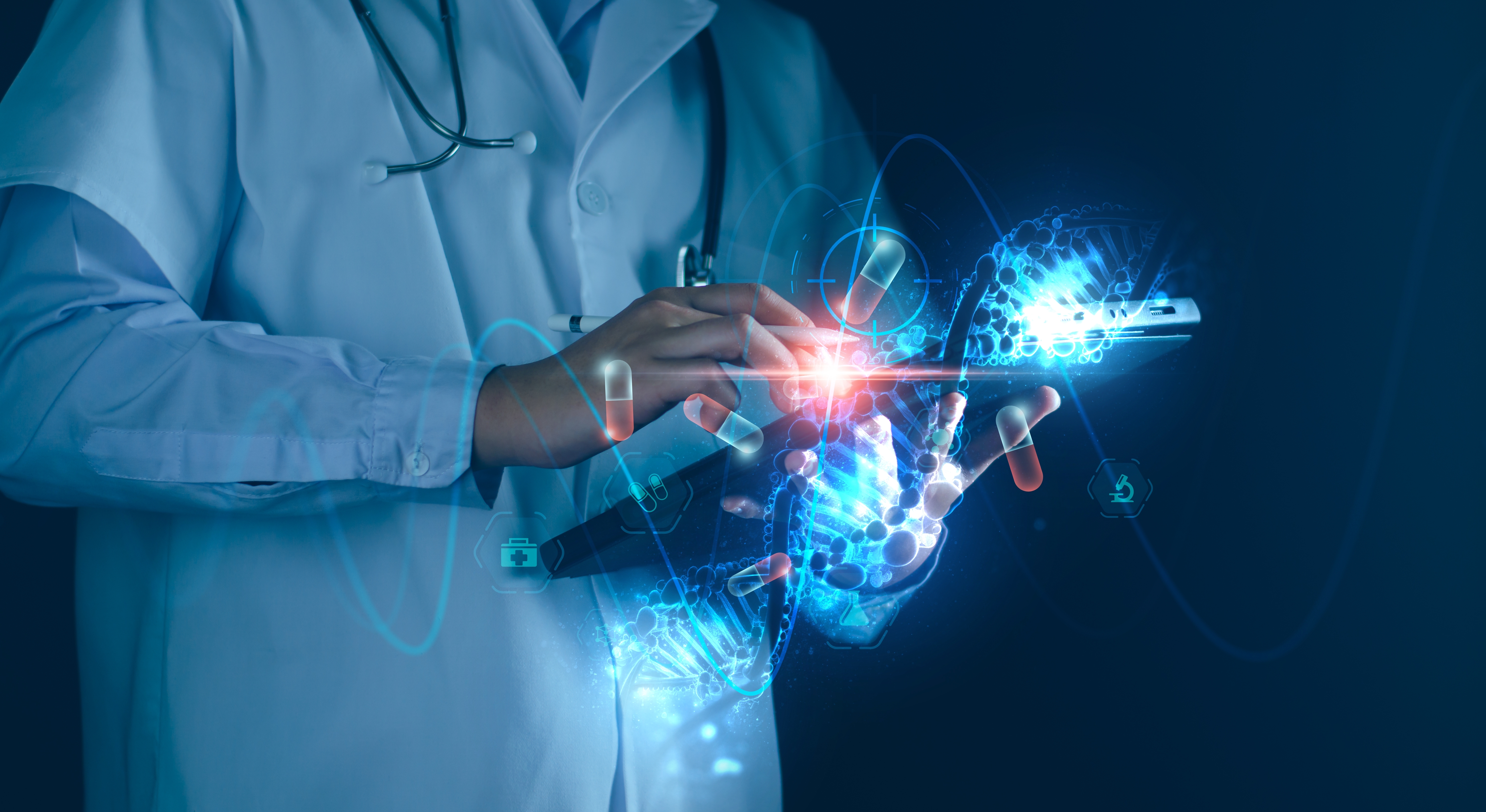 Futuristic concept of artificial intelligence in healthcare
