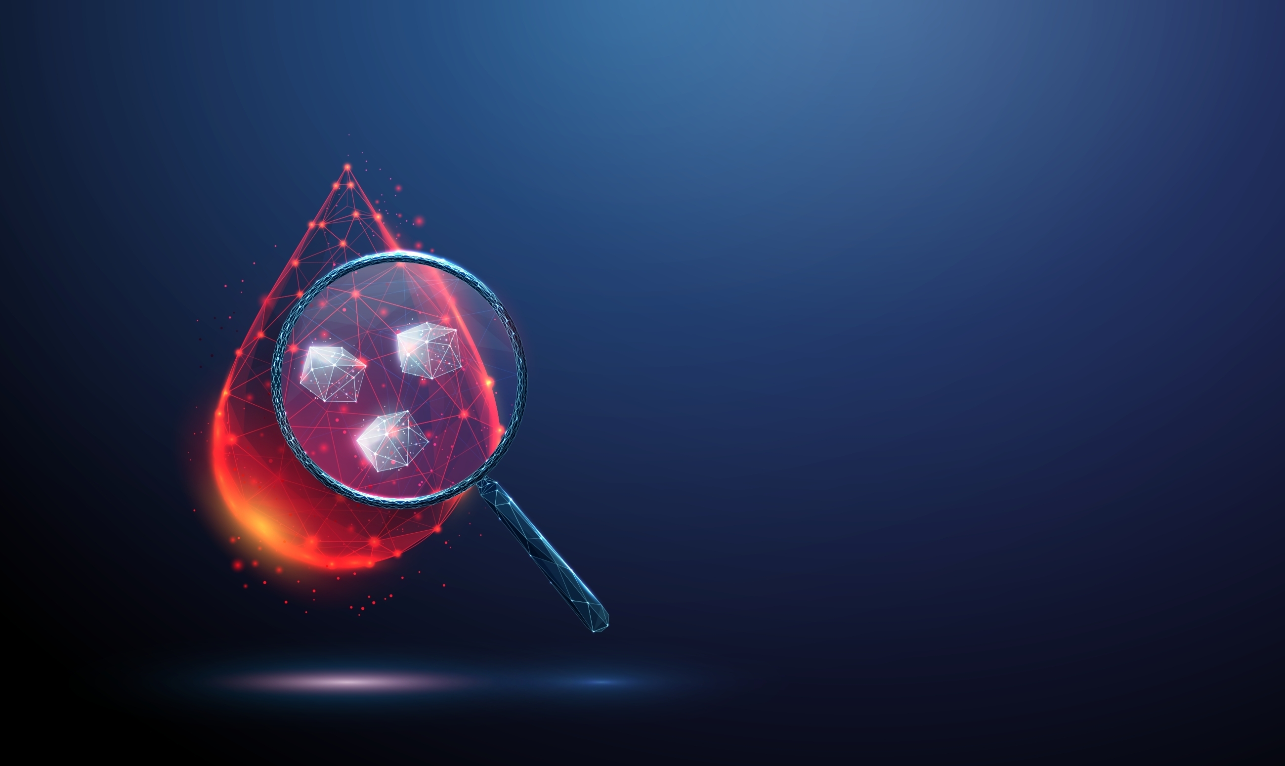 Abstract illustration of scientific analysis of a biological pathway, representing metabolic signalling research and the discovery of new therapeutic approaches.