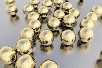 Gold nanoparticles. 3D illustration