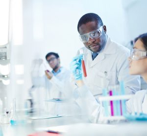 researchers in lab
