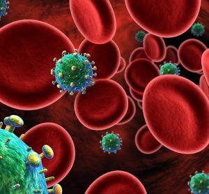 HIV in the bloodstream