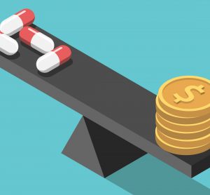Concept - the cost of medicines